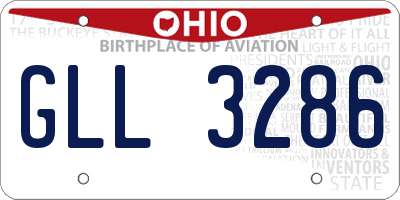 OH license plate GLL3286