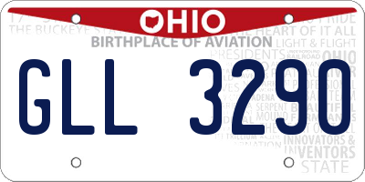 OH license plate GLL3290