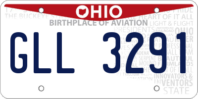 OH license plate GLL3291