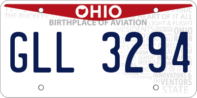OH license plate GLL3294