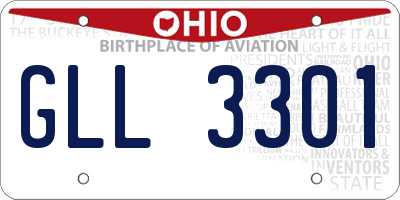 OH license plate GLL3301