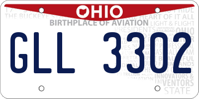 OH license plate GLL3302