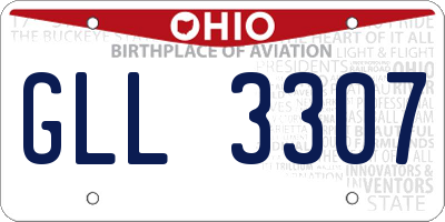 OH license plate GLL3307