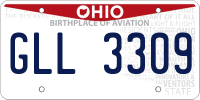OH license plate GLL3309