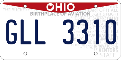 OH license plate GLL3310