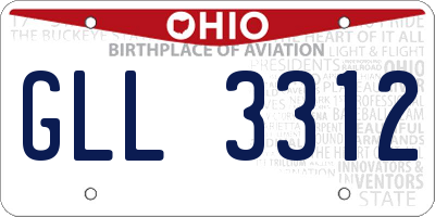 OH license plate GLL3312