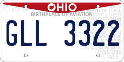 OH license plate GLL3322
