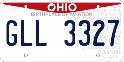 OH license plate GLL3327