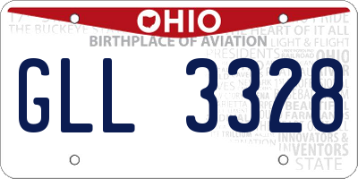 OH license plate GLL3328