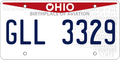OH license plate GLL3329