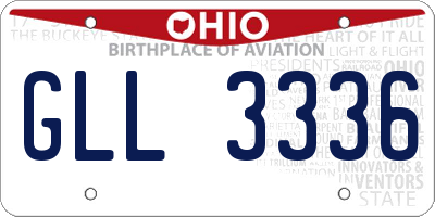 OH license plate GLL3336