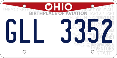 OH license plate GLL3352