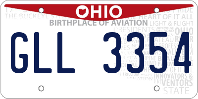 OH license plate GLL3354