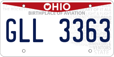 OH license plate GLL3363