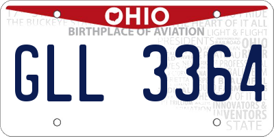 OH license plate GLL3364