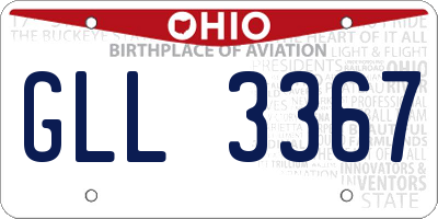 OH license plate GLL3367