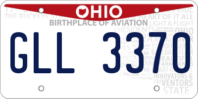 OH license plate GLL3370