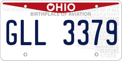 OH license plate GLL3379