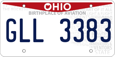 OH license plate GLL3383