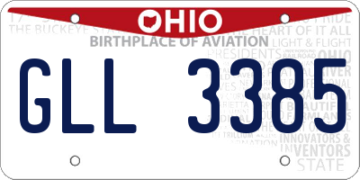 OH license plate GLL3385