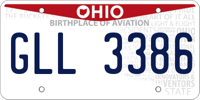 OH license plate GLL3386