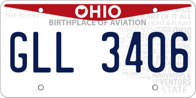 OH license plate GLL3406