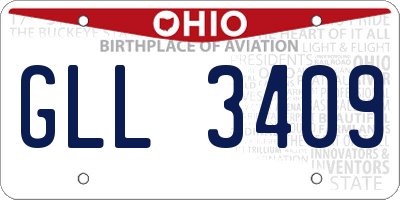 OH license plate GLL3409