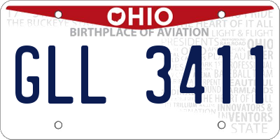 OH license plate GLL3411