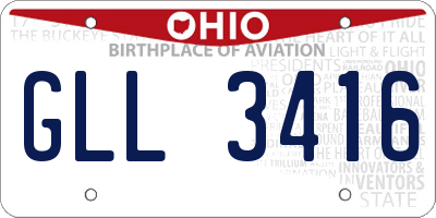 OH license plate GLL3416