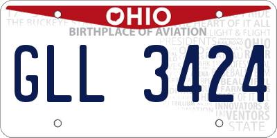 OH license plate GLL3424