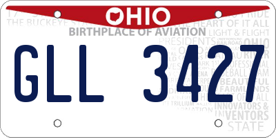 OH license plate GLL3427