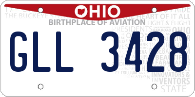 OH license plate GLL3428