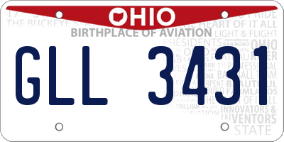 OH license plate GLL3431