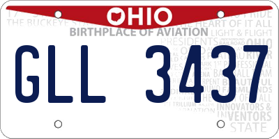 OH license plate GLL3437