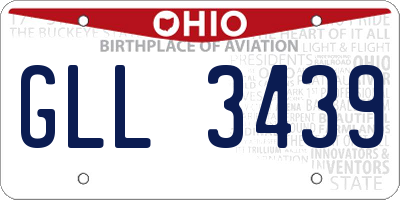 OH license plate GLL3439