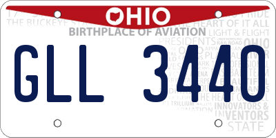 OH license plate GLL3440