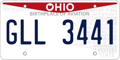 OH license plate GLL3441