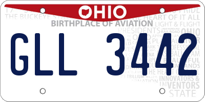 OH license plate GLL3442