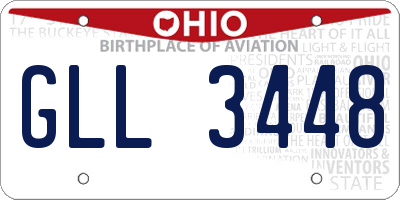 OH license plate GLL3448