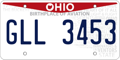 OH license plate GLL3453