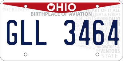 OH license plate GLL3464