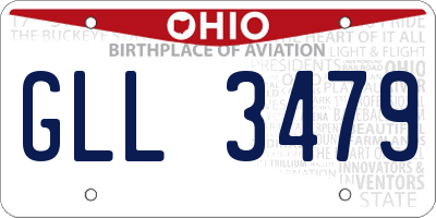 OH license plate GLL3479