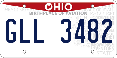 OH license plate GLL3482