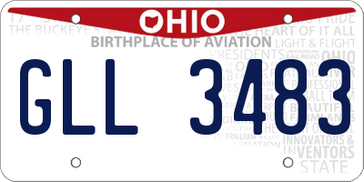 OH license plate GLL3483