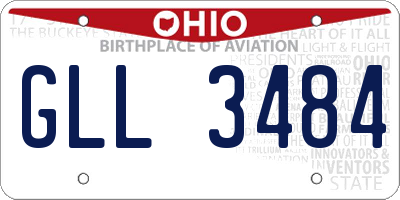 OH license plate GLL3484