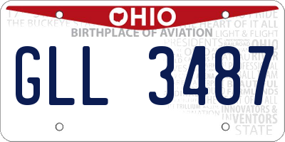 OH license plate GLL3487