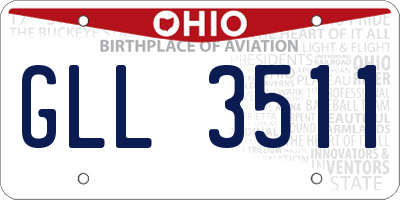 OH license plate GLL3511