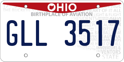 OH license plate GLL3517
