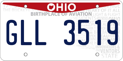 OH license plate GLL3519