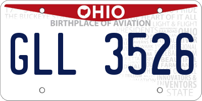 OH license plate GLL3526